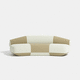 canapé modulable / contemporain / en tissu / avec accoudoirs