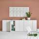 panneau acoustique pour mur / en PET / en plastique recyclé / carré