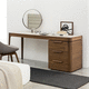 bureau sur pied / contemporain / en noyer / en cuir