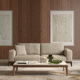 canapé modulable / contemporain / en tissu / en noyer