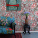 papier peint contemporain / en textile non-tissé / à motif floral / aspect papier peint