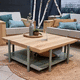 table basse contemporaine / en frêne / avec piètement en bois laqué / carrée