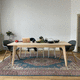 table à manger design scandinave / en hêtre / en mélaminé / avec piètement en hêtre