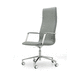 chaise de bureau contemporaine / d'intérieur / en cuir / avec piètement en métal