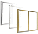 système coulissant en aluminium / pour porte / coureurs cachés / avec amortisseur intégré