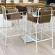 tabouret de bar contemporain / en mousse de polyuréthane / en textile résistant à l'eau / en tissu synthétique