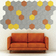 panneau acoustique pour mur / en fibre de polyester / en PET / gris