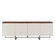 buffet contemporain / en placage de bois / en métal / blanc