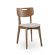 chaise contemporaine / d'intérieur / en tissu / avec piètement en bois