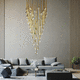 lustre contemporain / en cristal / 15 ampoules / professionnel