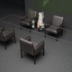 fauteuil contemporain / en tissu / en cuir / en frêne