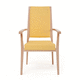 chaise contemporaine / d'intérieur / en tissu / en cuir