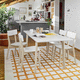table contemporaine / en bois laqué / en mélaminé / avec piètement en bois