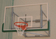 panneau de basket en acrylique / rectangulaire / blanc/vert / pour école