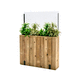 jardinière en bois / rectangulaire / modulable / avec brise-vent