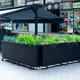 jardinière en bois / rectangulaire / modulable / à roulettes