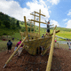 structure de jeu pour aire de jeux / en bois