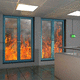 panneau en verre en borosilicate / pour protection incendie / feuilleté / flotté