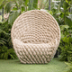 fauteuil contemporain / en corde / en aluminium / beige