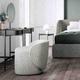 pouf contemporain / en tissu / rectangulaire / gris
