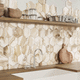 tomette en porcelaine / brillante / d'intérieur / de salon
