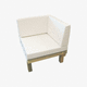 fauteuil d'angle / contemporain / en tissu / en pin