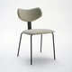 chaise contemporaine / d'intérieur / en tissu / avec piètement en métal peint