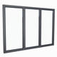 fenêtre en verre / en PVC / fixe / à double vitrage