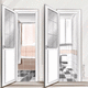 porte d'intérieur / en plastique / battante / contemporaine