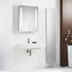 armoire de toilette à miroir avec éclairage intégré / contemporaine / résidentielle / en aluminium