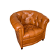 fauteuil club chesterfield / en cuir / en sapin / fait main