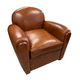 fauteuil club traditionnel / en cuir / en peau de mouton / en sapin