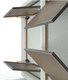 brise-soleil à pivot / en aluminium / pour façade / vertical
