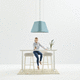 lampe acoustique / suspension / en tissu / contemporaine