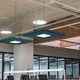 lampe acoustique / suspension / en tissu / contemporaine