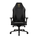 chaise gaming contemporaine / en cuir / avec piètement en métal / réglable