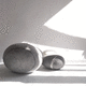 pouf contemporain / en laine / rond / fait main