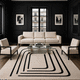 tapis contemporain / artistique / monochrome / motif abstrait