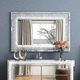 miroir mural / contemporain / rectangulaire / argenté