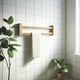 porte-serviettes 2 barres / mural / en sapin