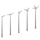 lampadaire urbain / contemporain / en acier inoxydable / autres sources