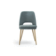 chaise contemporaine / d'intérieur / en acier / en bois