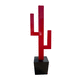 sculpture en acier corten / d'extérieur / au sol / rouge