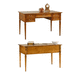 bureau sur pied / de style Directoire / en placage de bois / droit