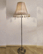 lampe sur pied / en métal / en tissu / contemporaine