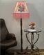 lampe sur pied / en métal / en soie / classique