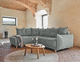 canapé d'angle / lit / design scandinave / en tissu