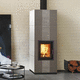 poêle à bois / électrique / 8 kW / multicombustible
