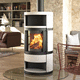 poêle à bois / 6 kW / 8 kW / multicombustible