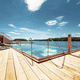 piscine flottante / sur mesure / modulaire / d'extérieur